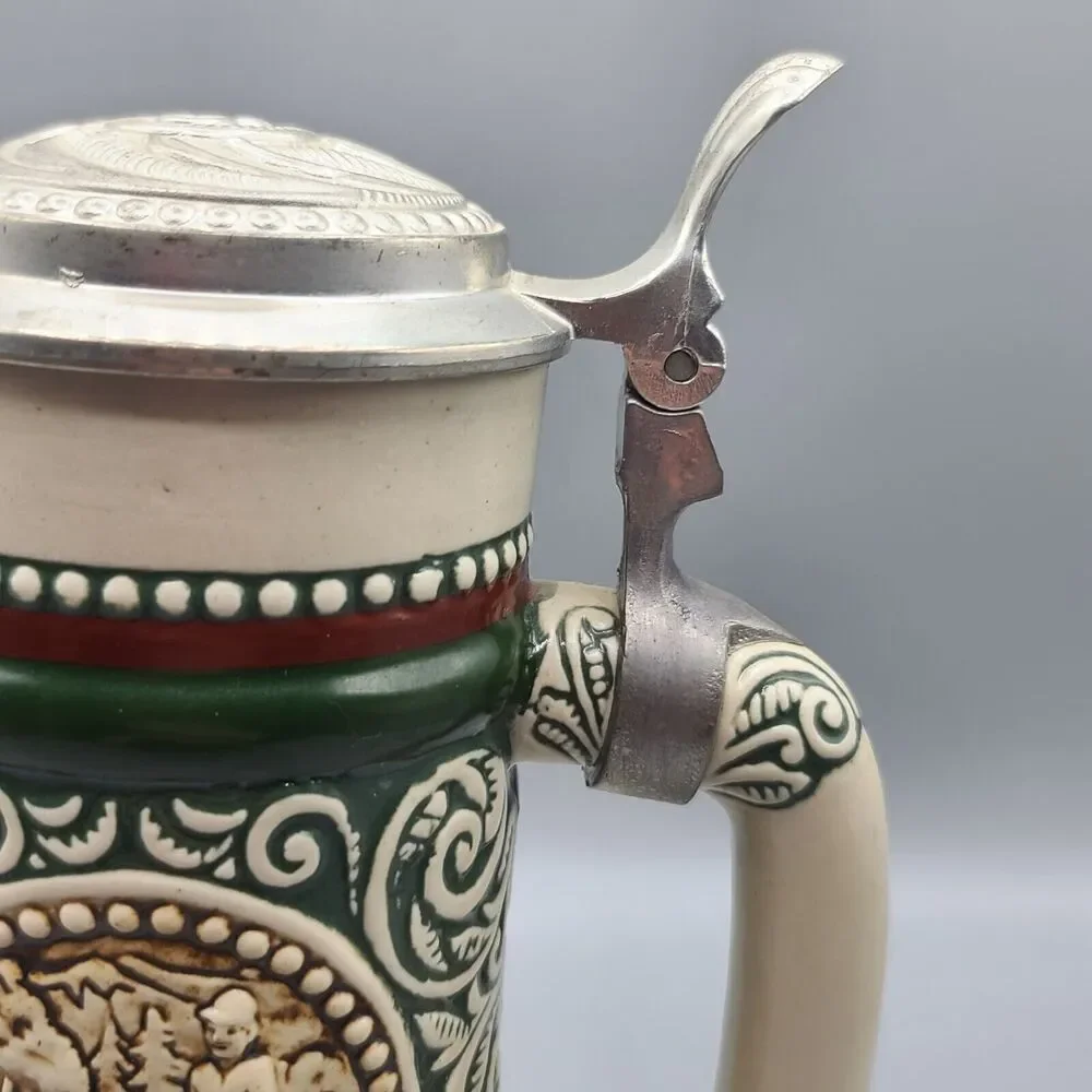 Vintage Avon Beer Stein Mug With Lid 1978 Rainbow Trout English Setter Brazil